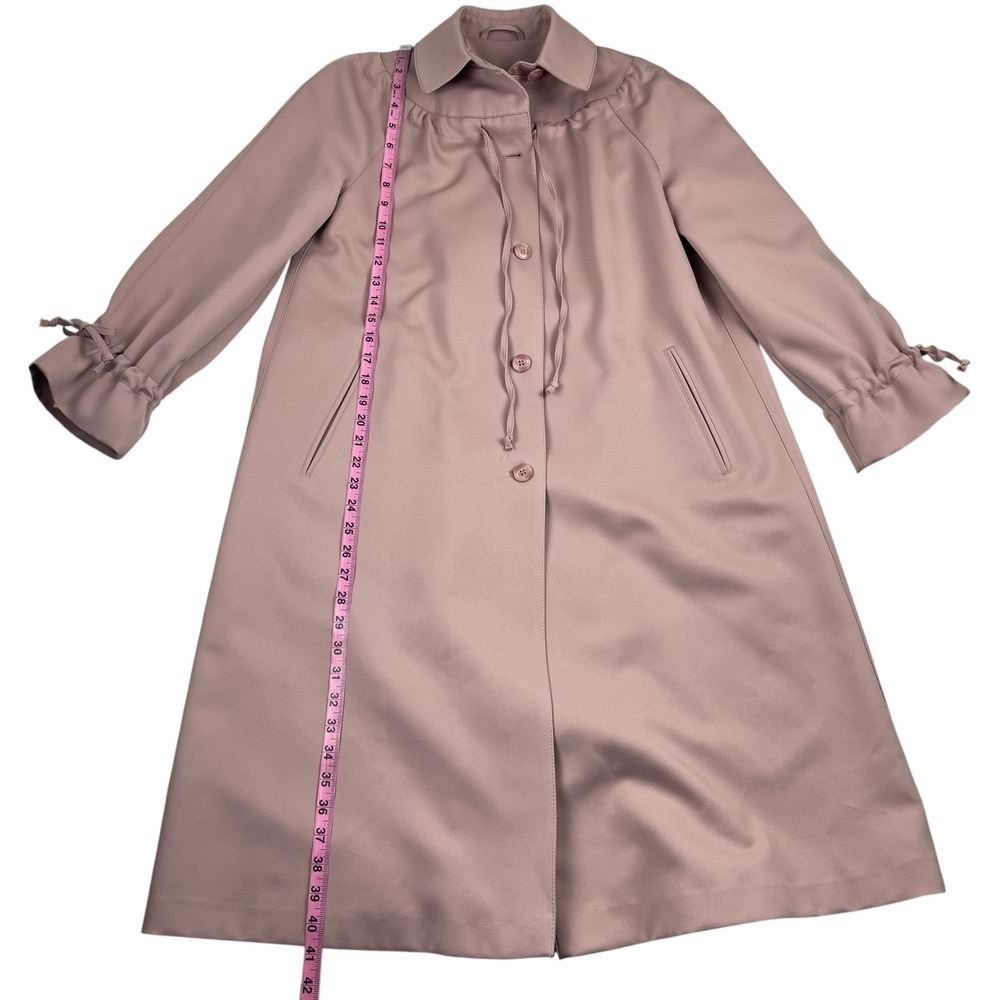 Rain Ramblers Women's Rain Coat Size 10 Mauve Long Button Front Vintage Retro - Picture 11 of 13